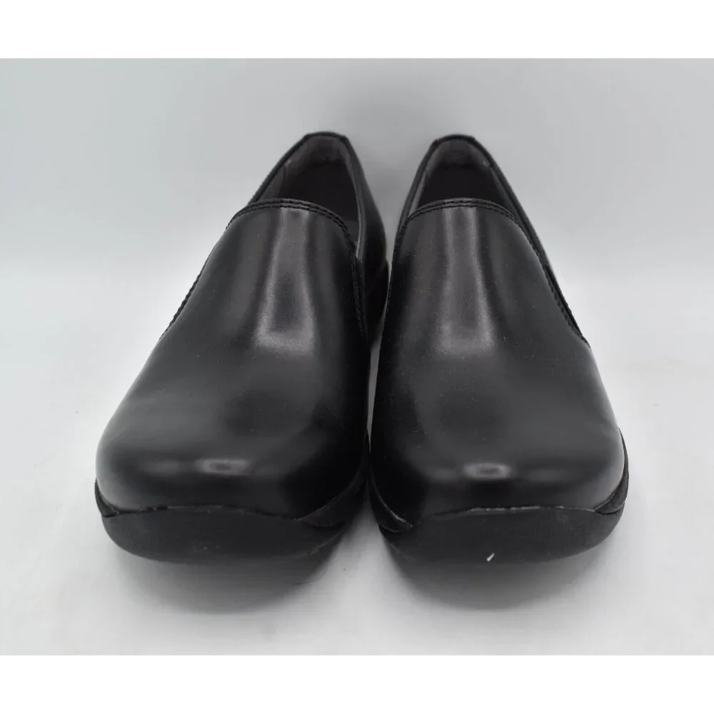 Dansko‎ Womens EU 38 US 7.5-8 Nora Black Leather Slip On Loafers Shoes Clogs